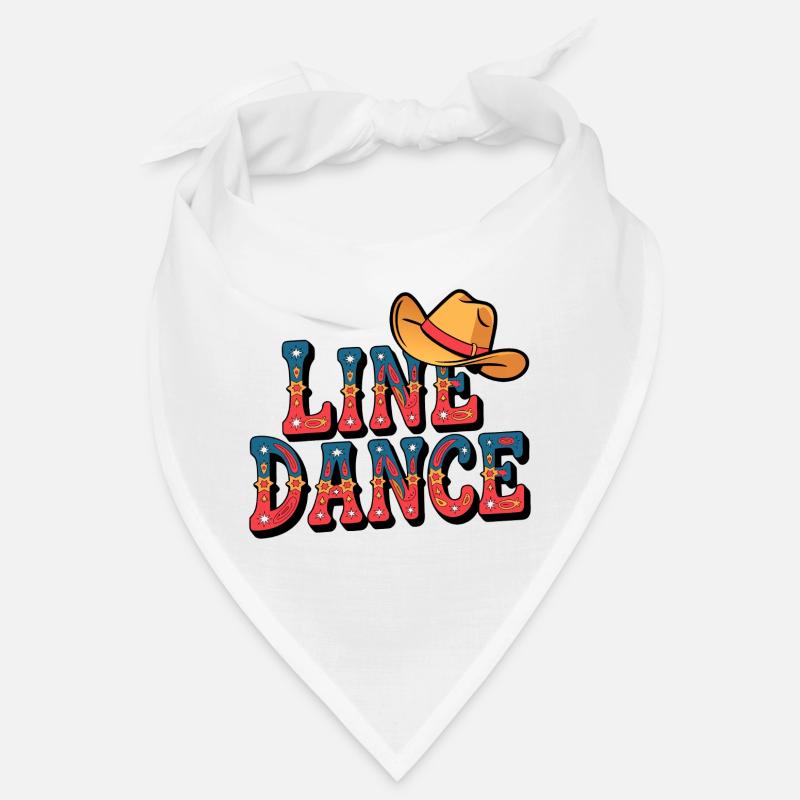 Lone Dance Cowboy Text with Hat Bandana