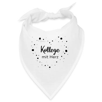 Kollege mit Herz - Bandana - Weiß - Vorne