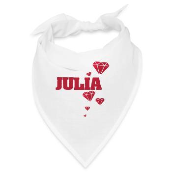 Geschenk für Julia - Bandana - Weiß - Vorne