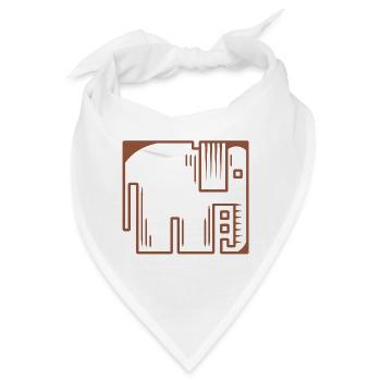 Elefant - Bandana - Weiß - Vorne