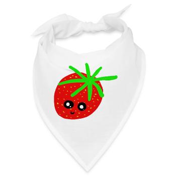 Erdbeere Kinder Erdbeeren  - Bandana - Weiß - Vorne