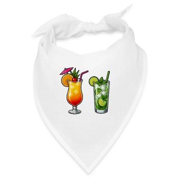Tropische Cocktails  - Bandana - Weiß - Vorne