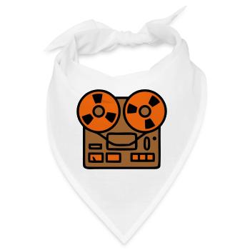 Tonbandgerät Audio Podcast Studio - Bandana - Weiß - Vorne