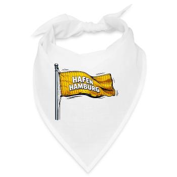 Hafen Hamburg Gelbe Flagge - Bandana - Weiß - Vorne