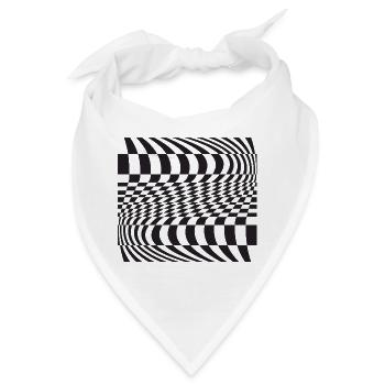 Gitter der optischen Kurve - Bandana - Weiß - Vorne
