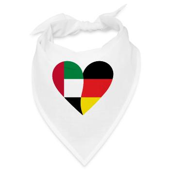 UAE Germany Heart - Bandana - Weiß - Vorne