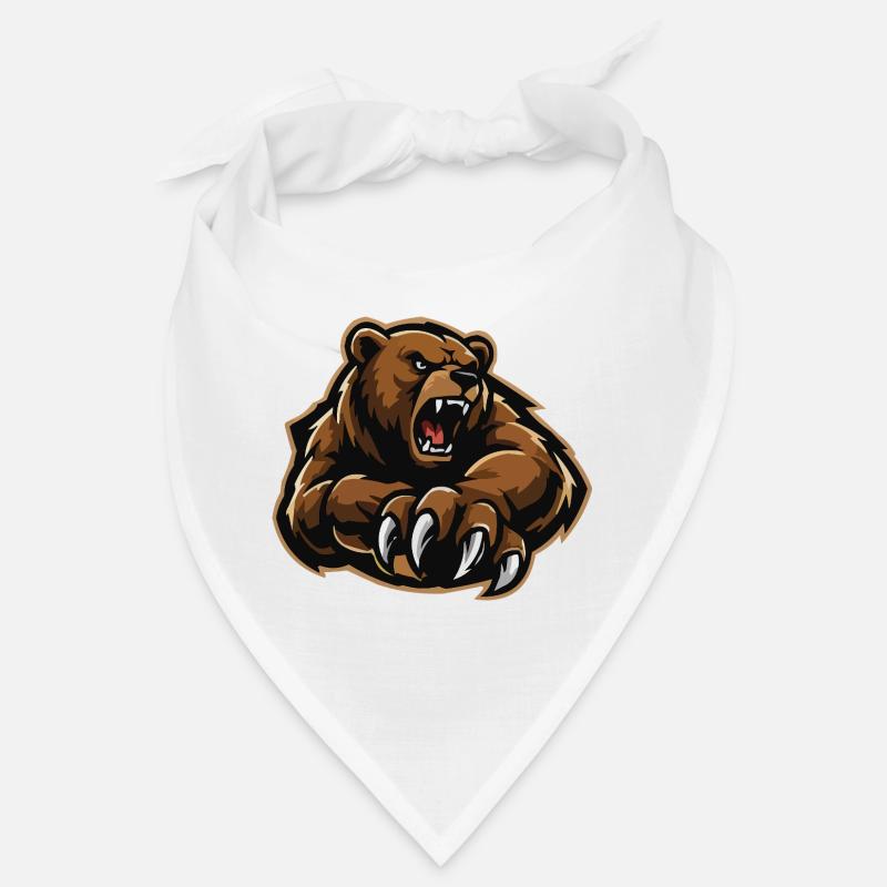 Illustration de la griffe d’ours en colère Bandana