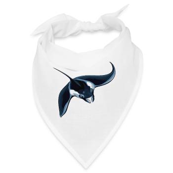 Rochen Mantarochen - Bandana - Weiß - Vorne