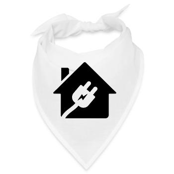 Elektriker Haus Stecker Logo - Bandana - Weiß - Vorne