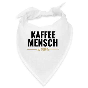 Kaffeemensch zu 100% - Bandana - Weiß - Vorne