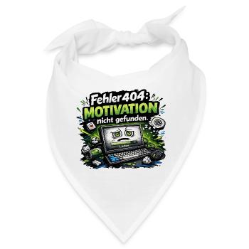 Fehler404: Motivation nicht gefunden - Bandana - Weiß - Vorne