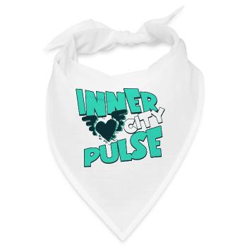 Inner City Pulse – Straßenkultur Grafikdesign - Bandana - Weiß - Vorne