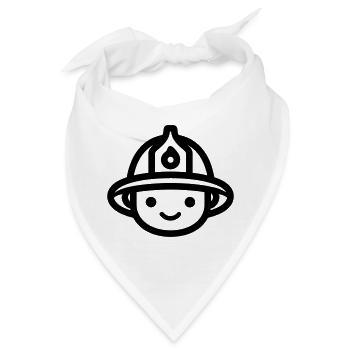Feuerwehrmann - Bandana - Weiß - Vorne