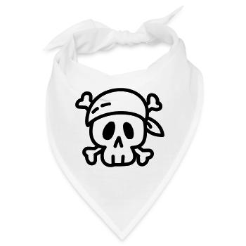 Pirat - Bandana - Weiß - Vorne