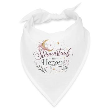 Sternenstaub im Herzen - Bandana - Weiß - Vorne