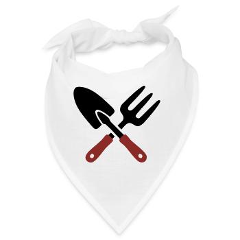 Gartenwerkzeug Schaufel Icon - Bandana - Weiß - Vorne
