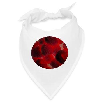 Dunkle Himbeerfrucht - Bandana - Weiß - Vorne