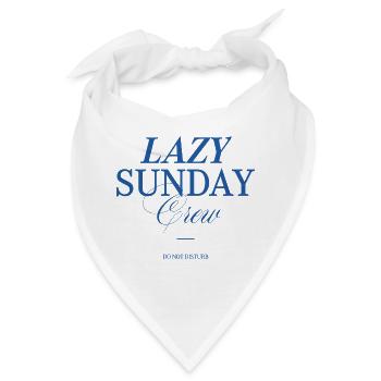 Lazy Sunday Crew - Bandana - Weiß - Vorne