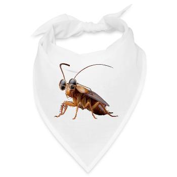 Kakerlake Küchenschabe Insekten Schabe Kakerlaken - Bandana - Weiß - Vorne