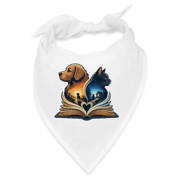 Tierliebe im Buchherz - Bandana - Weiß - Vorne