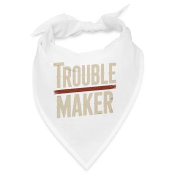 Troublemaker Frechdachs Rabauke Geschwister Kinder - Bandana - Weiß - Vorne