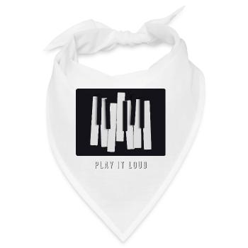 PLAY IT LOUD – Piano Music Design - Bandana - Weiß - Vorne