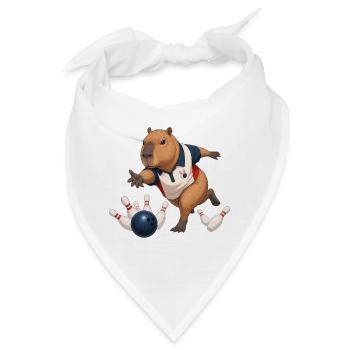 Capybara spielt Bowling - Bandana - Weiß - Vorne