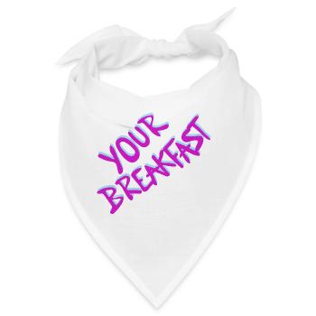 Your Breakfast Neon Script - Bandana - Weiß - Vorne