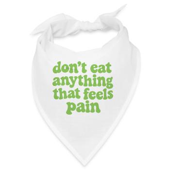 Werde vegan und rette die Tiere - Bandana - Weiß - Vorne
