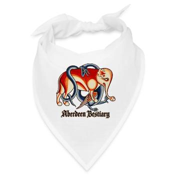 Der Elefant des Aberdeen Bestiary - Bandana - Weiß - Vorne