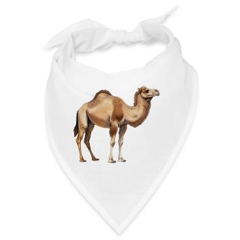 Kamel im aquarell Stil Geschenkidee  - Bandana - Weiß - Vorne