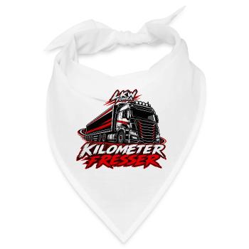 LKW Fohra - Kilometer Fresser, LKW Fahrer - Bandana - Weiß - Vorne