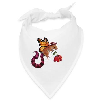 Fantastische Fledermaus - Bandana - Weiß - Vorne