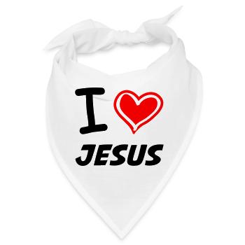 I Love Jesus - Bandana - Weiß - Vorne