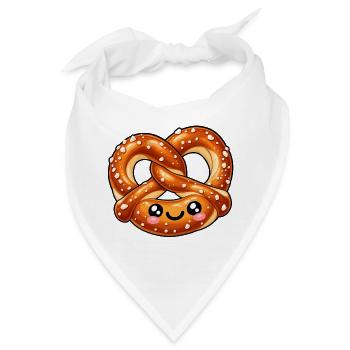 Niedliches Brezelgesicht - Bandana - Weiß - Vorne