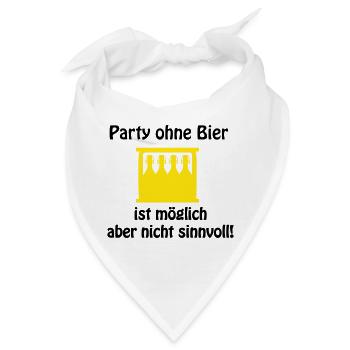 Gelbe Bierflaschen Silhouetten Rack - Bandana - Weiß - Vorne