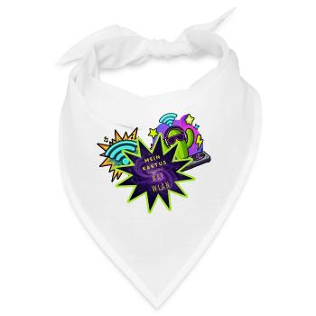 Kaktus WLAN Neon-Starburst - Bandana - Weiß - Vorne