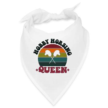 Hobby Horsing Horse Hobbyhorsing Queen - Bandana - Weiß - Vorne