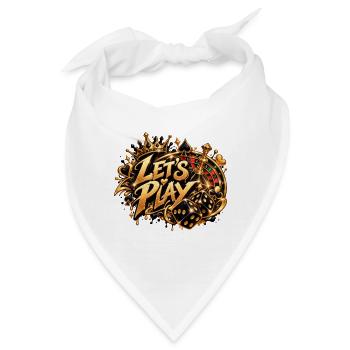 Let's Play Gold Casino Flair - Bandana - Weiß - Vorne