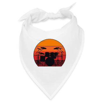 Schlagzeug Sonnenuntergang - Bandana - Weiß - Vorne