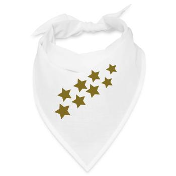 sterne - Bandana - Weiß - Vorne