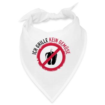 Kein Gemüse - Bandana - Weiß - Vorne