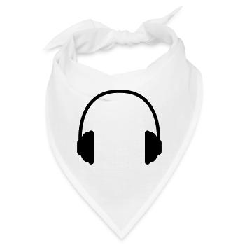 kopfhoerer - Bandana - Weiß - Vorne