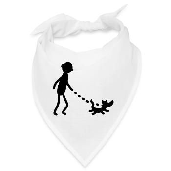 Gassi gehen Hund - Bandana - Weiß - Vorne