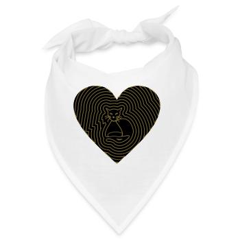 Katzenliebe - Bandana - Weiß - Vorne