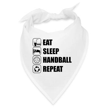 EAT SLEEP HANDBALL - Bandana - Weiß - Vorne