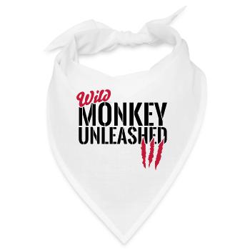Wilder Affe entfesselt - Bandana - Weiß - Vorne