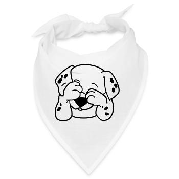Hundebaby, Süßer Hund, Welpe  - Bandana - Weiß - Vorne