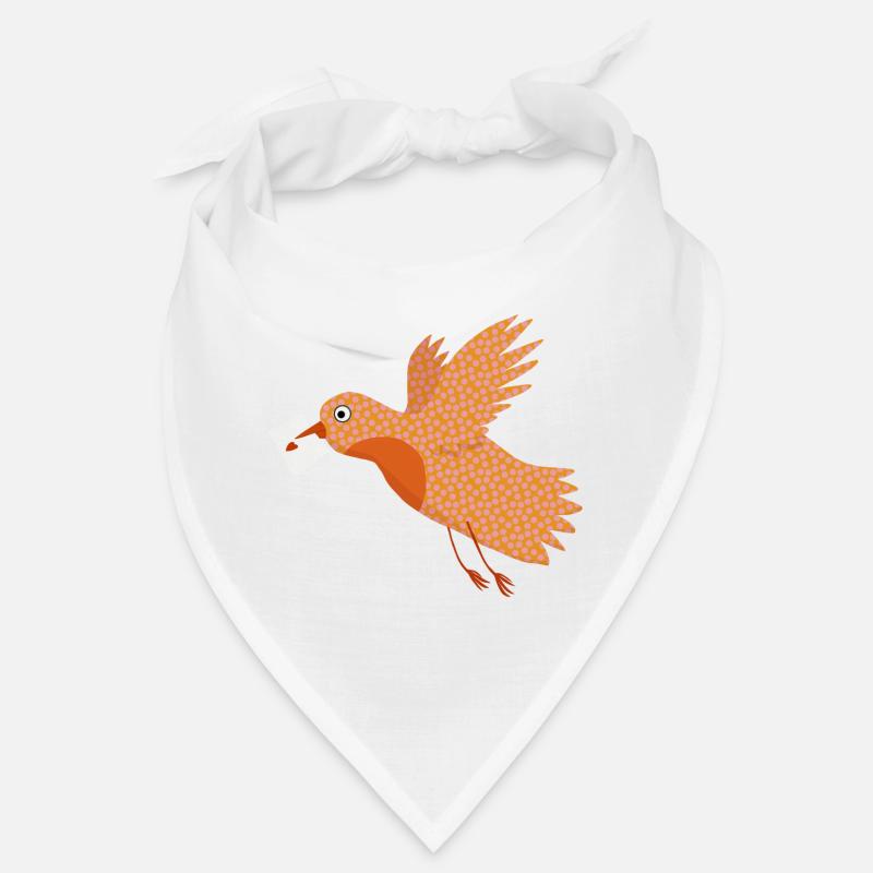 Bird with letter in beak. - Bandana - blanc