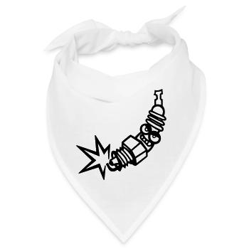Zündkerze (individuelle Farbänderung) - Bandana - Weiß - Vorne